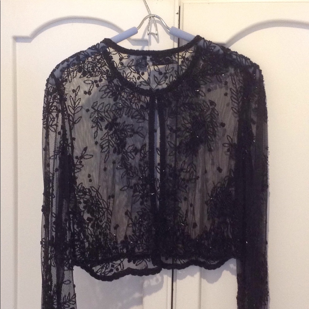 Scala Black Sequin Boho Jacket - image 6
